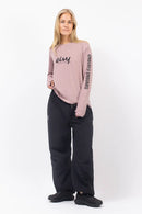 LOOSE FIT MX MERINO WOOL RIB TOP Damen