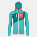 FLEECE GRID HOODY Damen